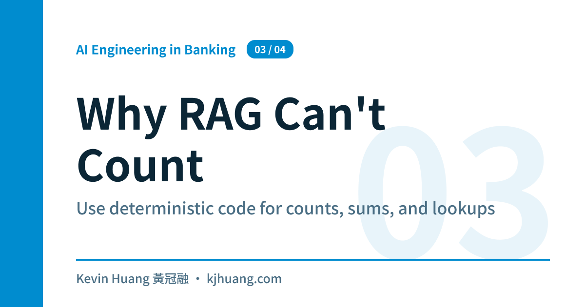 Cover for Why RAG Can't Count